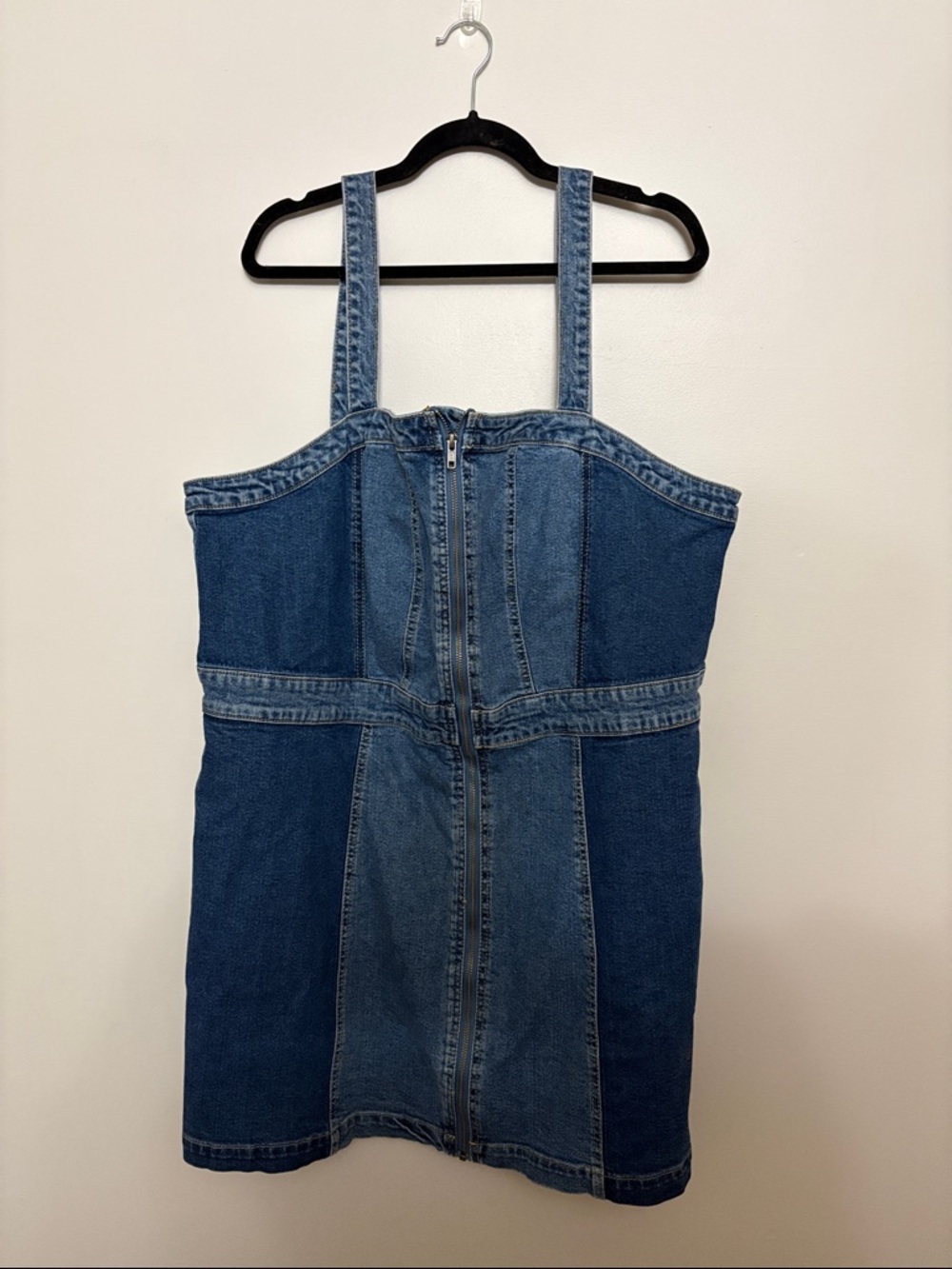wild fable Two-Tone Blue Denim Mini Dress